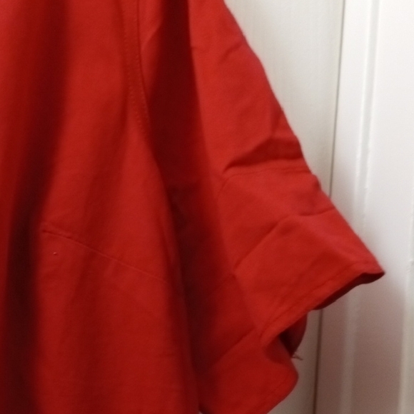 Red Button-Front Dress - Picture 5 of 6